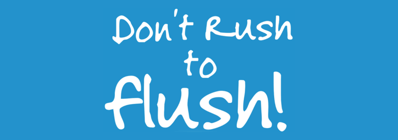 Don't rush to flush!