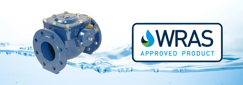 WRAS logo and T-T swing check valve
