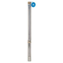 Silver 4 inch borehole pump from SAER.