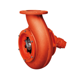 Bright orange PTSH hydraulic chopper pump.