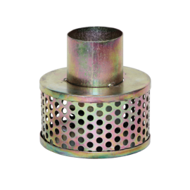 Steel-plated suction strainer.