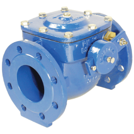 Imperial flanged swing check valve with lever weight arm.