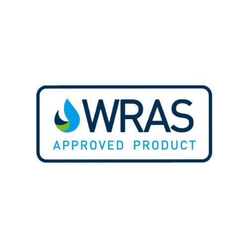 A blue and green logo for WRAS, the Water Regulations Approval Scheme.